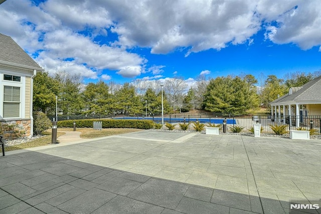 exterior space featuring fence