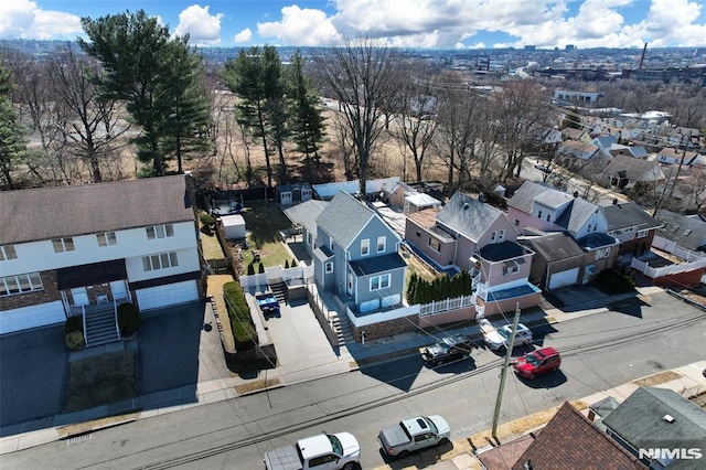 aerial view featuring a residential view