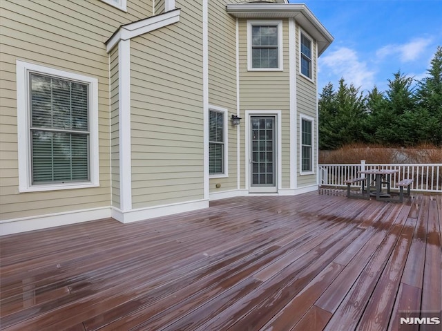 view of wooden deck