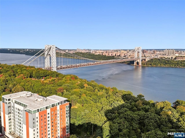 water view with a city view