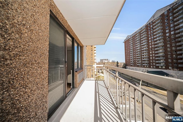 balcony with a city view