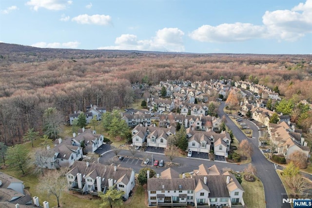 bird's eye view with a residential view