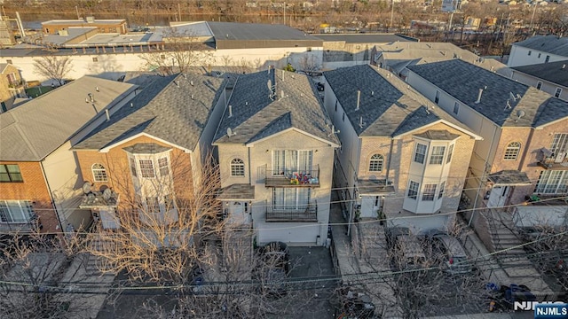 drone / aerial view with a residential view