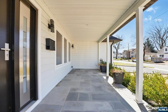 view of patio with a porch