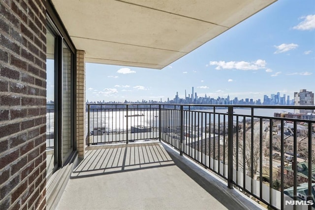 balcony featuring a city view