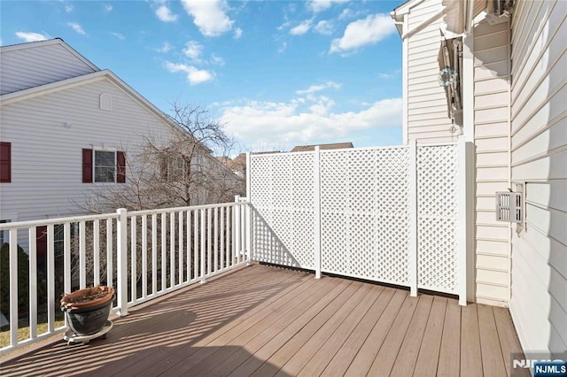 view of wooden deck