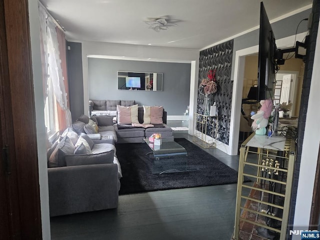 living room featuring wood finished floors