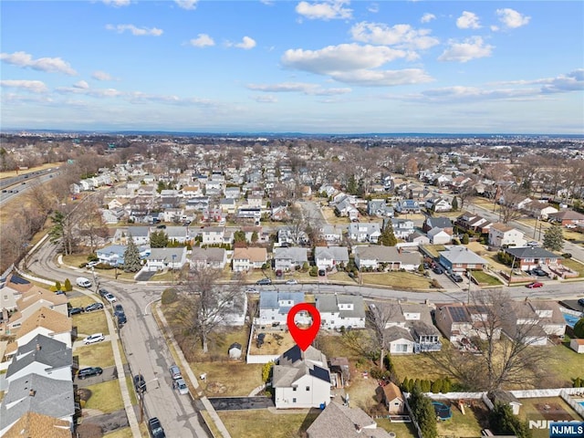 bird's eye view featuring a residential view