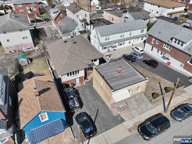 aerial view featuring a residential view