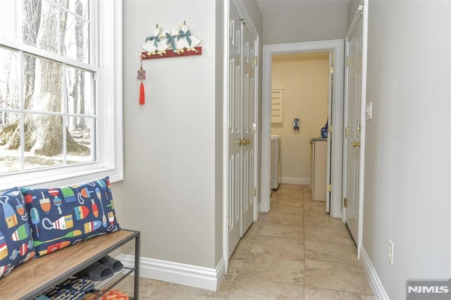 hallway with baseboards