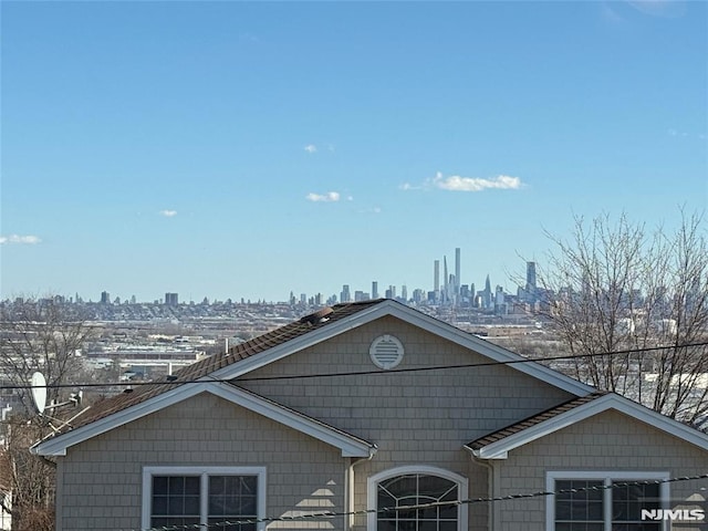 exterior space featuring a view of city