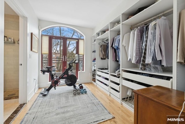 interior space featuring light wood-type flooring