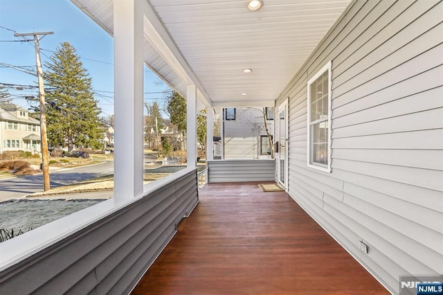 exterior space featuring covered porch