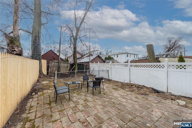 view of patio / terrace featuring a fenced backyard