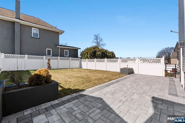 view of patio / terrace with a fenced backyard