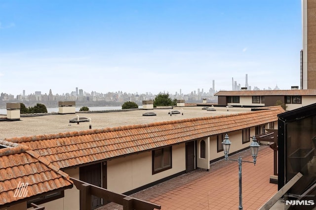 balcony with a city view