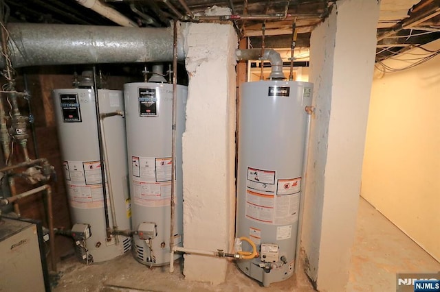 utilities featuring gas water heater