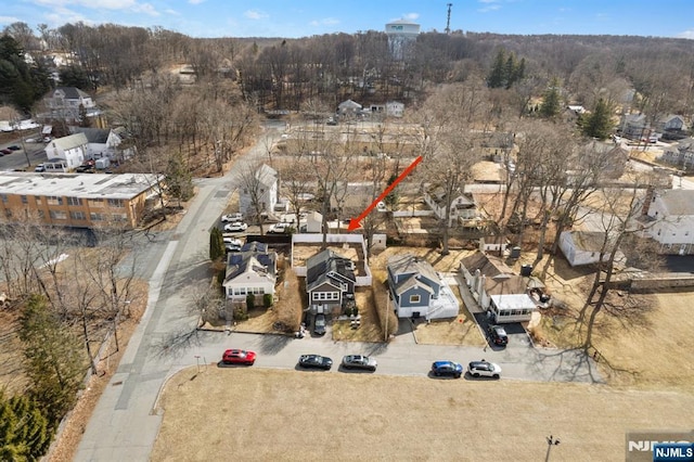 aerial view with a residential view