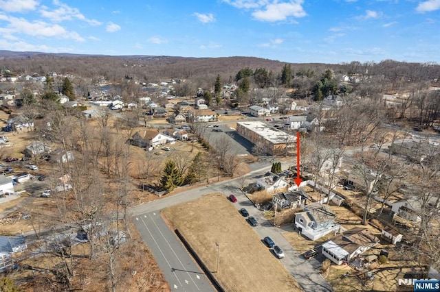 aerial view featuring a mountain view