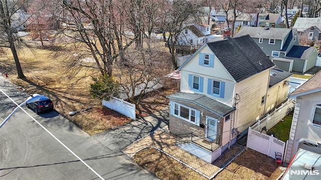 bird's eye view featuring a residential view