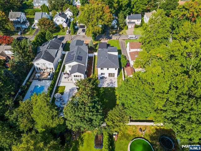 drone / aerial view featuring a residential view