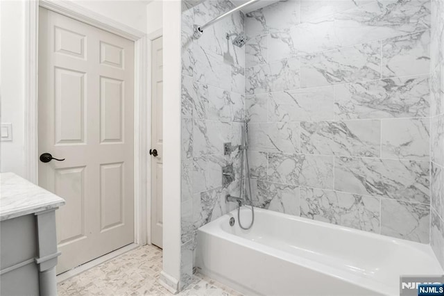 bathroom featuring bathing tub / shower combination