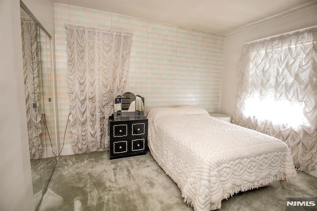 view of carpeted bedroom