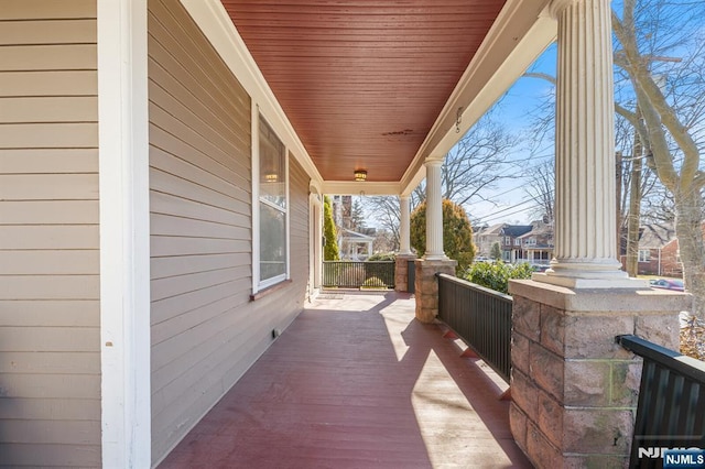 view of patio with covered porch