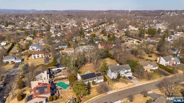 bird's eye view with a residential view