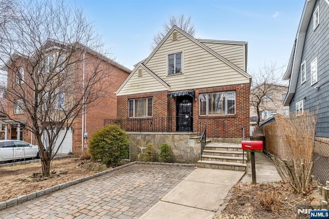 view of front of property with brick siding