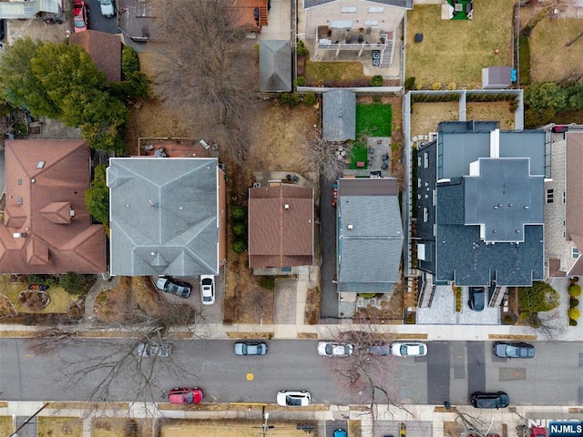 drone / aerial view with a residential view