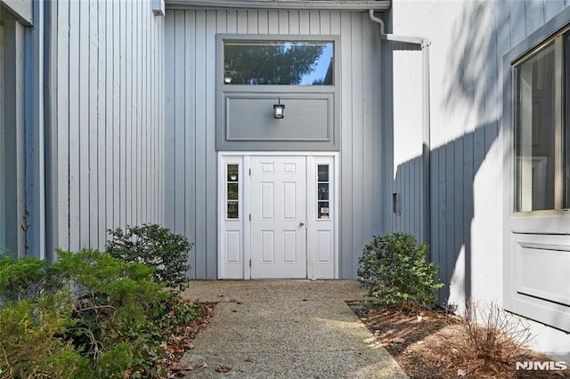 view of doorway to property