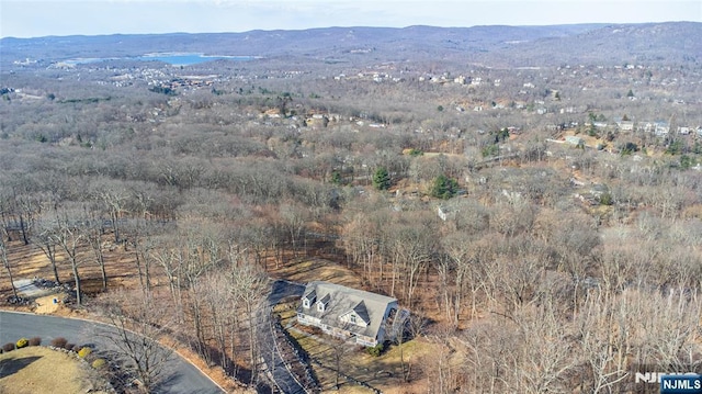 bird's eye view featuring a mountain view