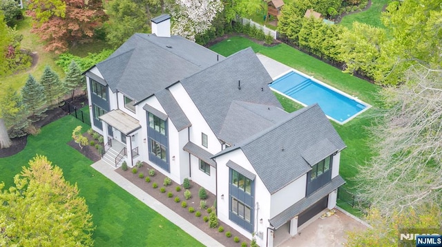 16 Donnybrook Dr, Demarest, NJ 07627 - aerial view of property and surrounding area featuring a pool