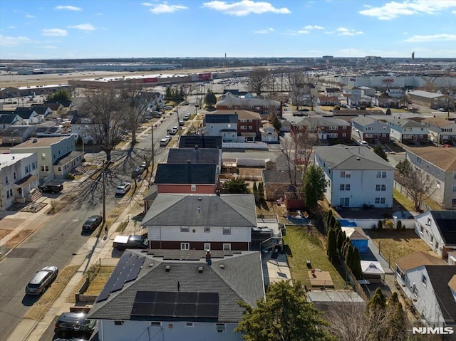 aerial view featuring a residential view