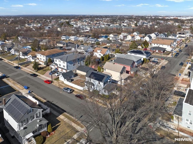 aerial view with a residential view