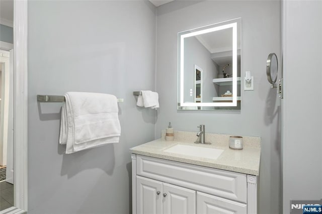 bathroom with vanity