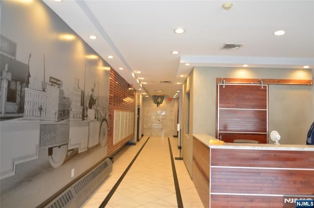75 Liberty Ave Unit B23, Jersey City, NJ 07306 - reception area featuring visible vents and a barn door