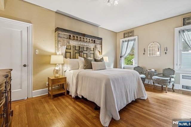 274 Ridgewood, Glen Ridge, NJ 07028 - bedroom with radiator, wood finished floors, and baseboards