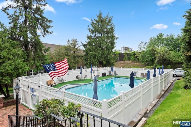 74 E Maple St, Teaneck, NJ 07666 - view of pool with a fenced backyard