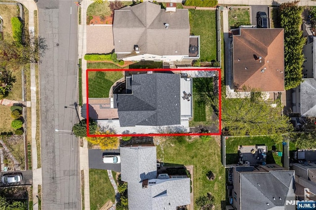 birds eye view of property featuring a residential view