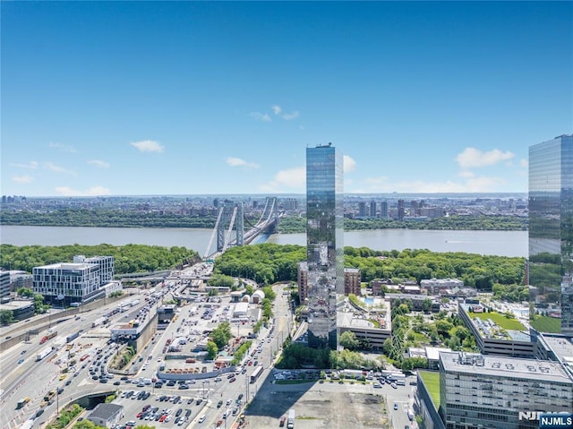 2077 Center Ave Unit 11C, Fort Lee, NJ 07024 - view of urban area featuring a notable bridge and a nearby body of water