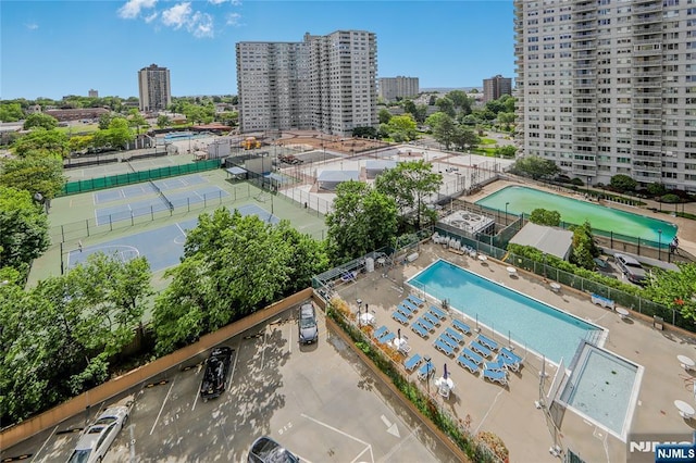 2077 Center Ave Unit 11C, Fort Lee, NJ 07024 - view of urban area with a pool