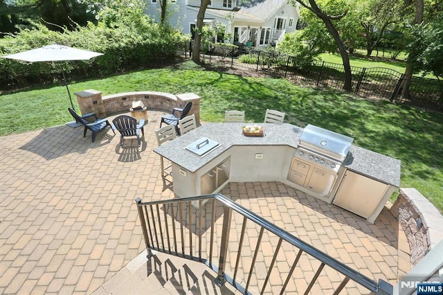 view of patio / terrace featuring area for grilling