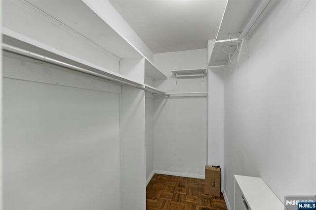 view of walk in closet