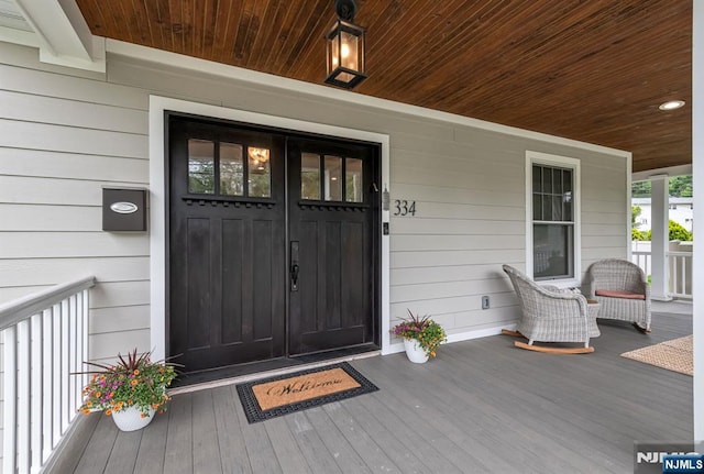 334 Durie Ave, Closter, NJ 07624 - doorway to property with covered porch