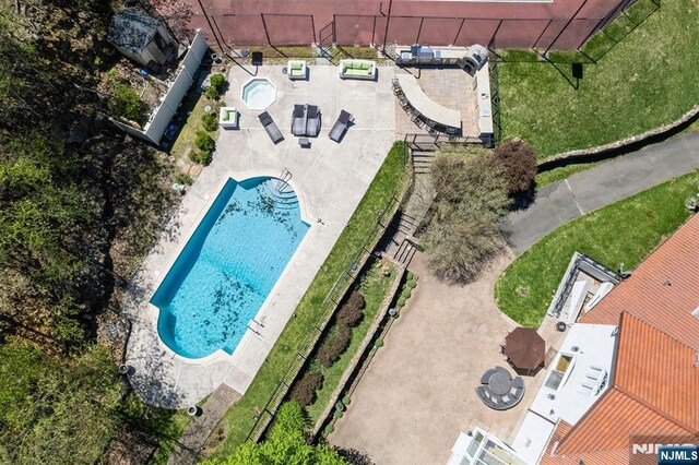 drone / aerial view