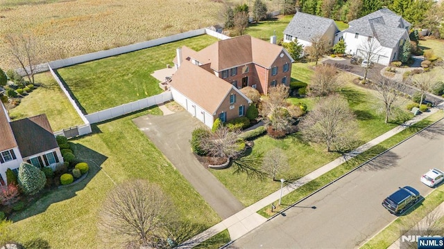 bird's eye view featuring a residential view