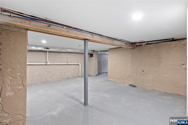 1457 67th St, North Bergen, NJ 07047 - unfinished basement featuring visible vents
