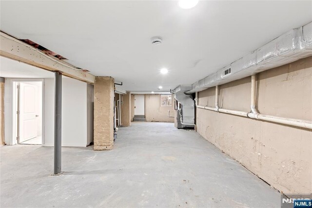 1457 67th St, North Bergen, NJ 07047 - unfinished below grade area with visible vents